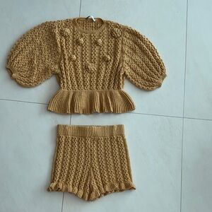 Zara Knitted Set in Mustard